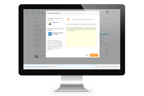 screenshot of Adeptia Connect